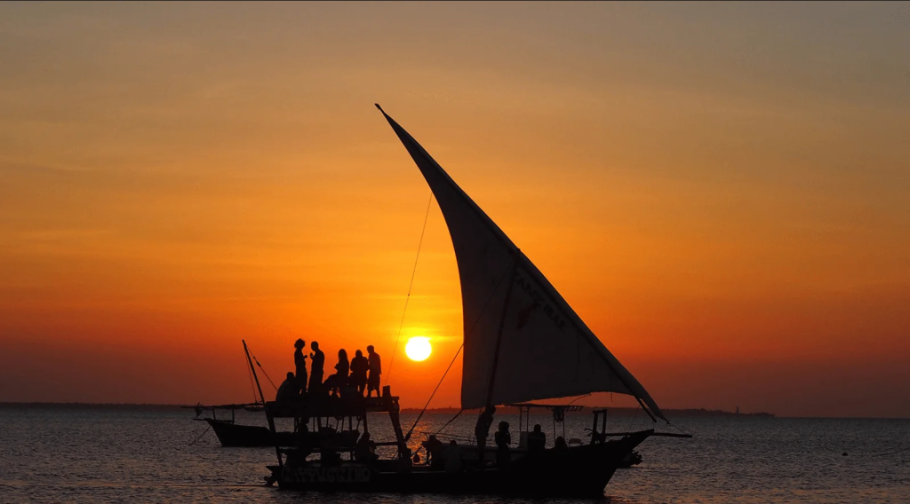 Sunset captured from Tudor creek,Mombasa during dhow cruise