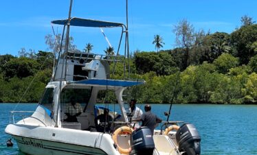 A fishing boat in Mtwapa, Mombasa used for deep sea sport fishing